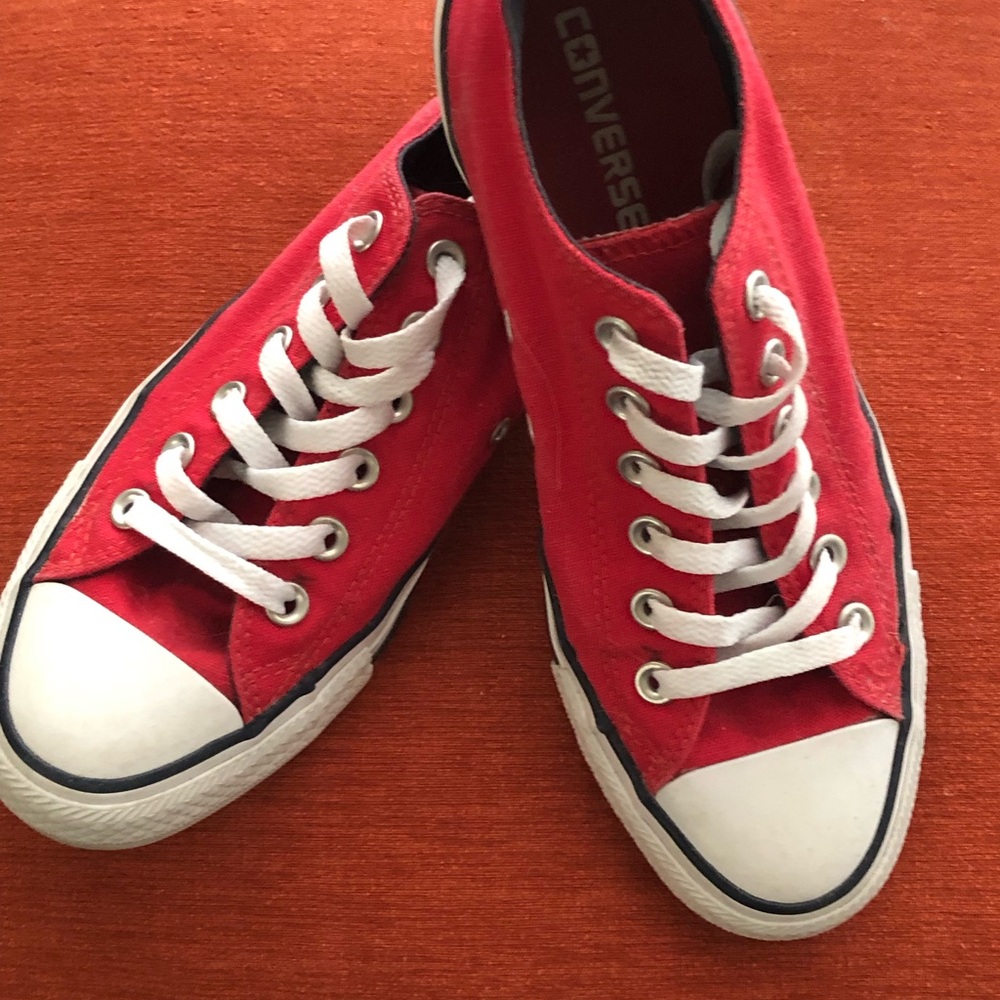 Converse Red Low-Top Sneakers